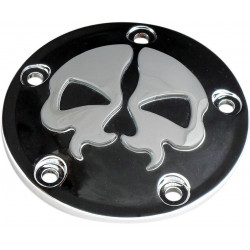 Капак за точки 5-дупки split skull черен DRAG SPECIALTIES 78040B