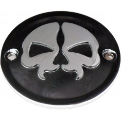 Капак за точки 2-дупков split skull черен DRAG SPECIALTIES 78041B