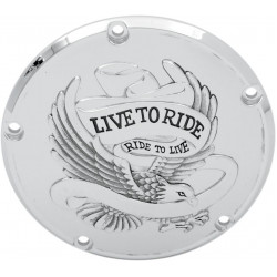 Капак на дерби Live To Ride хромиран 5-дупков DRAG SPECIALTIES 33-0065CA