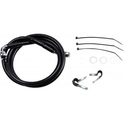 Предна спирачна линия с черно винилово покритие от неръждаема стомана удължена 6 Предна спирачна линия с черно винилово покритие от неръждаема стомана удължена 6