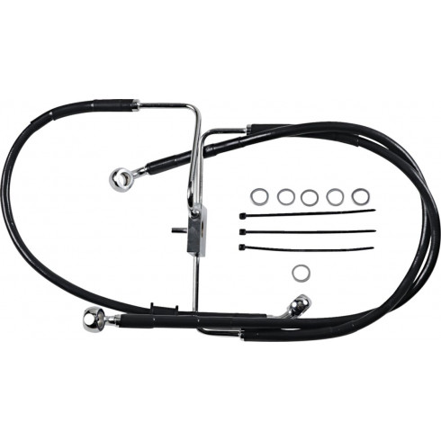 Спирачен маркуч LINE BRK16-XL1200CX BLK+2 DRAG SPECIALTIES 618566-2BLK Спирачен маркуч LINE BRK16-XL1200CX BLK+2 DRAG SPECIALTIES 618566-2BLK