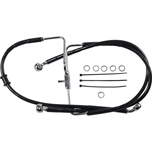 Спирачен маркуч LINE BRK 16-XL1200CX BL+4 DRAG SPECIALTIES 618566-4BLK Спирачен маркуч LINE BRK 16-XL1200CX BL+4 DRAG SPECIALTIES 618566-4BLK