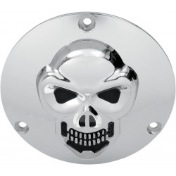 3-d череп капак на съединител chrome 3-hole DRAG SPECIALTIES 33-0061-PC