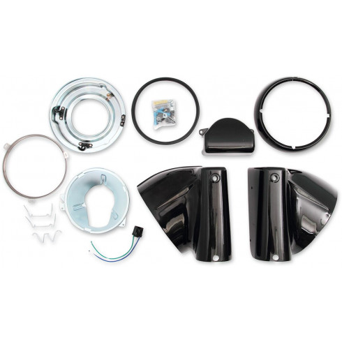 Фар nacelle комплект за 7 фар черен DRAG SPECIALTIES L20-0629GB Фар nacelle комплект за 7 фар черен DRAG SPECIALTIES L20-0629GB