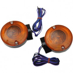 Предни мигачи за подмяна черни/кехлибарени DRAG SPECIALTIES L12-6030GBAFE Предни мигачи за подмяна черни/кехлибарени DRAG SPECIALTIES L12-6030GBAFE