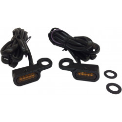 Светлини маркер за кормило черно/кехлибарено LED DRAG SPECIALTIES L22-0229MBAENU