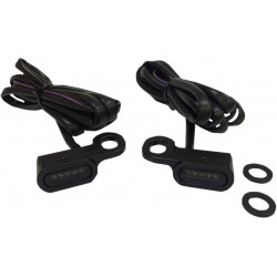 Светлини маркер за кормило черни/опушени LED DRAG SPECIALTIES L22-0229MBMENU