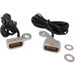 Светлини маркер за кормило хром/кехлибар led DRAG SPECIALTIES L22-0231CAENU