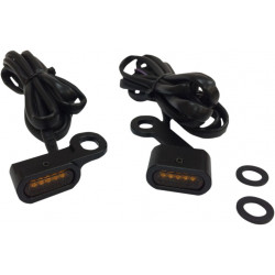 Светлини маркер за кормило черни/кехлибарени LED DRAG SPECIALTIES L22-0231MBAENU