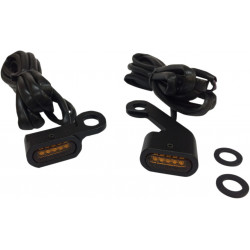 Светлини маркер за кормило черни/кехлибарени LED DRAG SPECIALTIES L22-0232MBAENU