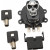 Ключ за запалване череп гланц черен DRAG SPECIALTIES 21-0209GBSKD thumb