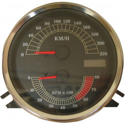 Електронен скоростомер-тахометър км/ч DRAG SPECIALTIES T21-6986A Електронен скоростомер-тахометър км/ч DRAG SPECIALTIES T21-6986A