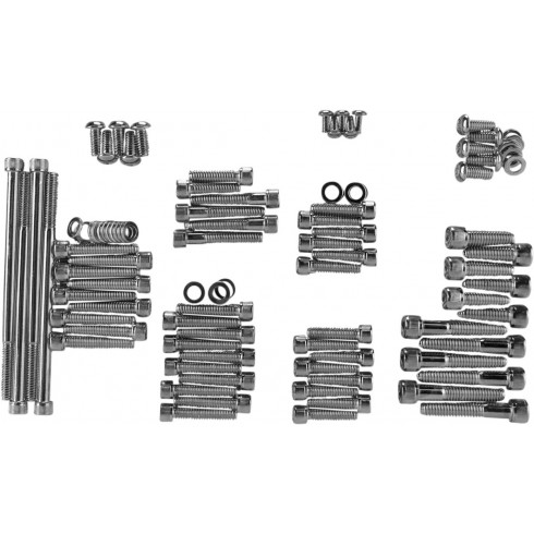 Комплект болтове за двигател с черна хромирана глава KNURLED DRAG SPECIALTIES MK700BK Комплект болтове за двигател с черна хромирана глава KNURLED DRAG SPECIALTIES MK700BK