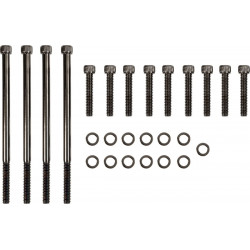 Комплект болтове за основен капак с черна хромирана глава KNURLED DRAG SPECIALTIES MK673BK Комплект болтове за основен капак с черна хромирана глава KNURLED DRAG SPECIALTIES MK673BK