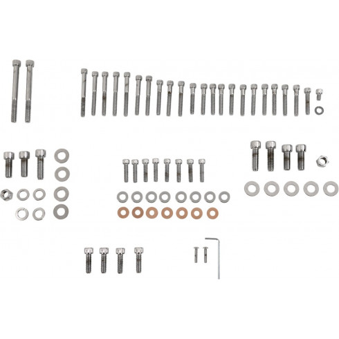 Комплект хромирани болтове с накатка за двигателя DRAG SPECIALTIES MK105 Комплект хромирани болтове с накатка за двигателя DRAG SPECIALTIES MK105