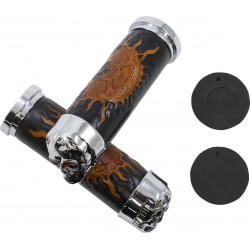 Ръкохватки skull с червени очи DRAG SPECIALTIES 17-0505CDTS