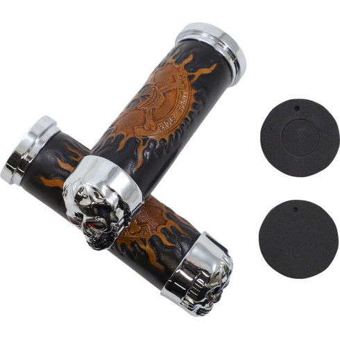 Ръкохватки skull с червени очи DRAG SPECIALTIES 17-0505CDTS Ръкохватки skull с червени очи DRAG SPECIALTIES 17-0505CDTS