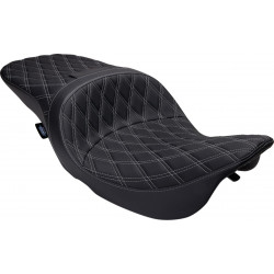 Седалка Freedom Tour, Bk DD с Sv stch винил, FLHT/R/X, FLHTC/U/G DRAG SPECIALTIES 08011506-4676C