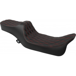 Седалка Predator 3 2-Up Ext. Double Dia червен винил Touring DRAG SPECIALTIES 4687D
