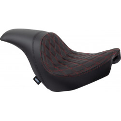 Седалка Predator - двойно ромбоидна с червени шевове - винил - FL DRAG SPECIALTIES 0802-1519