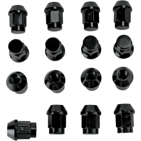 Гайка за джанта 10MM X 1.25MM 16 бр. конусна черна ДРУГИ 952-90BK Гайка за джанта 10MM X 1.25MM 16 бр. конусна черна ДРУГИ 952-90BK
