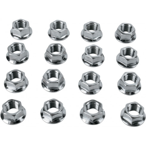 Гайка 10MM X 1.25MM 16 бр. плоска полирана хромирана ДРУГИ 952-27K Гайка 10MM X 1.25MM 16 бр. плоска полирана хромирана ДРУГИ 952-27K