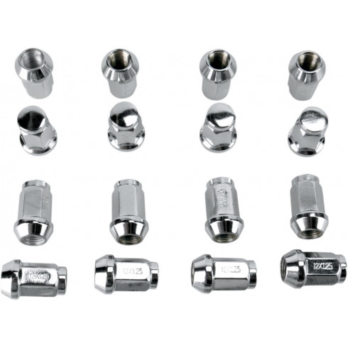 Гайка за джанта 12MM X 1.25MM 16 бр. стандартен полиран хром ДРУГИ 952-96K Гайка за джанта 12MM X 1.25MM 16 бр. стандартен полиран хром ДРУГИ 952-96K