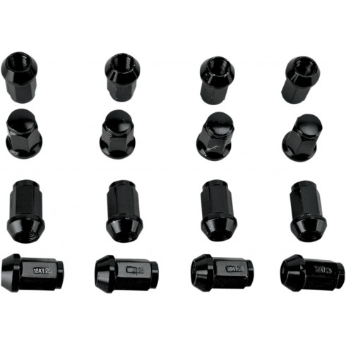 Гайка 12MM X 1.25MM 16 бр стандартна черна ДРУГИ 952-96BK Гайка 12MM X 1.25MM 16 бр стандартна черна ДРУГИ 952-96BK