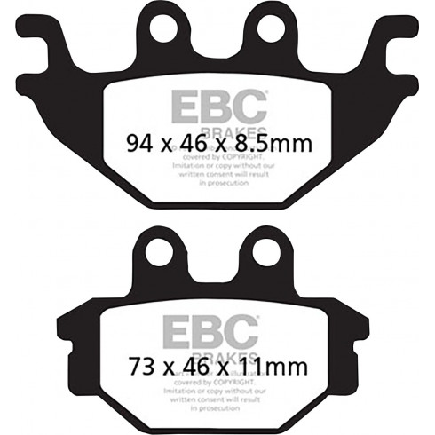 Накладка за спирачки carbon scooter EBC SFAC377 Накладка за спирачки carbon scooter EBC SFAC377