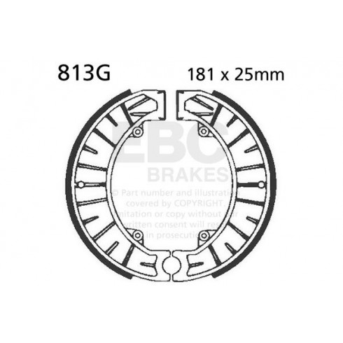 Накладка за спирачка с канали EBC 813G Накладка за спирачка с канали EBC 813G