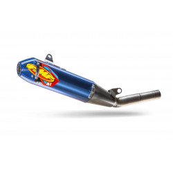 Гърне тип slip-on FACTORY 4.1 RCT от титан с карбонова синя капачка FMF 044486 Гърне тип slip-on FACTORY 4.1 RCT от титан с карбонова синя капачка FMF 044486