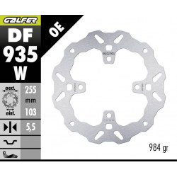 Спирачен диск fixed wave GALFER DF935W