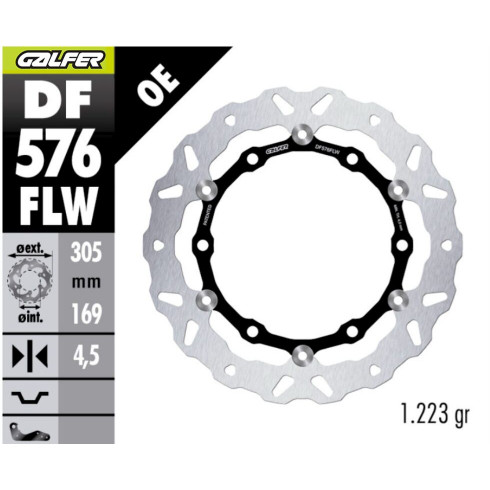 Спирачен диск плаващ wave GALFER DF576FLW Спирачен диск плаващ wave GALFER DF576FLW