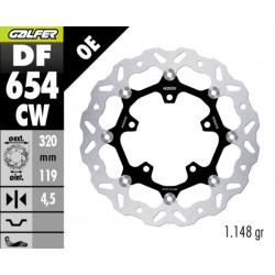 Спирачен диск плаващ wave GALFER DF654CW