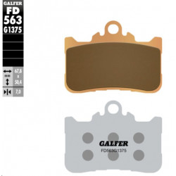 Спирачна накладка sinter sport GALFER FD563G1375 Спирачна накладка sinter sport GALFER FD563G1375