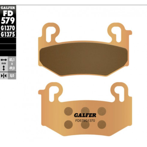 Спирачна накладка sinter GALFER FD579G1370 Спирачна накладка sinter GALFER FD579G1370