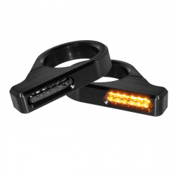 Светлинен индикатор ZC-Line CLASSIC LED за монтаж на вилка черен HEINZ BIKES HBZCC-49