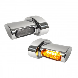 Мигачи winglets micro SMD amber/chrome HEINZ BIKES HBWLM-C