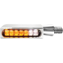 Мигач BLOKK-Line LED с позиционна светлина кехлибар/хром HEINZ BIKES HBBL-PL-1-C