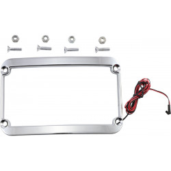 Рамка за регистрационен номер с осветление хром KLOCK WERKS KWS-01-0088-C