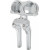 Скоба за уред GAUGE MNT 15+ FLT RAW LA CHOPPERS LA-7397-03R thumb