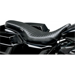 Седалка COBRA с пълна дължина, черна с плисета LE PERA LK-079PT