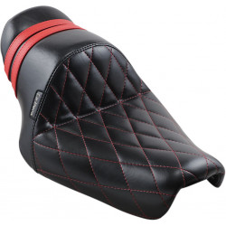 Седалка stubs spoiler diamond stitched black w/red speed stripes LE PERA LK-416DMRED Седалка stubs spoiler diamond stitched black w/red speed stripes LE PERA LK-416DMRED