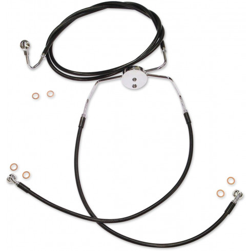 Комплект спирачни маркучи E-Z ALIGN XR ABS LOWERS BLACK PEARL BRAIDED BLACK/CLEAR 67-1/4 Комплект спирачни маркучи E-Z ALIGN XR ABS LOWERS BLACK PEARL BRAIDED BLACK/CLEAR 67-1/4