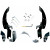 Комплект за монтаж TRIGGER-LOCK BATWING-FAIRING черен MEMPHIS SHADES MEK1919 thumb