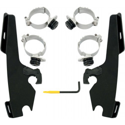 Комплект за монтаж TRIGGER-LOCK MEMPHIS FATS/SLIM-WINDSHIELD черен MEMPHIS SHADES MEB1960
