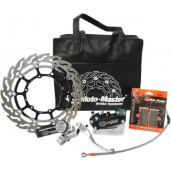 Sm race kit: 300mm floating flame, brake pads/line,4 piston caliper/bracket, radial master cylinder MOTO-MASTER 313054 Sm race kit: 300mm floating flame, brake pads/line,4 piston caliper/bracket, radial master cylinder MOTO-MASTER 313054