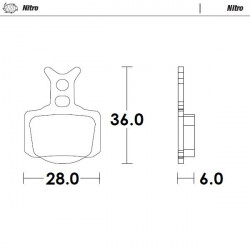 Спирачна накладка NITRO MOTO-MASTER 82821 Спирачна накладка NITRO MOTO-MASTER 82821
