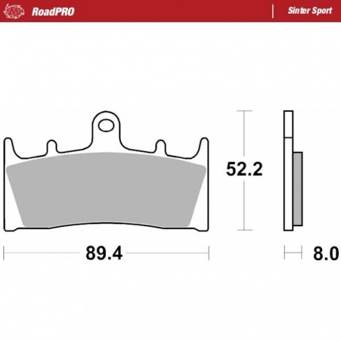 Спирачна накладка RoadPro Sinter Sport MOTO-MASTER 403605 Спирачна накладка RoadPro Sinter Sport MOTO-MASTER 403605