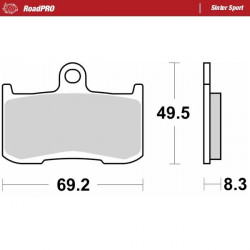 Спирачна накладка RoadPro Sinter Sport MOTO-MASTER 406005 Спирачна накладка RoadPro Sinter Sport MOTO-MASTER 406005